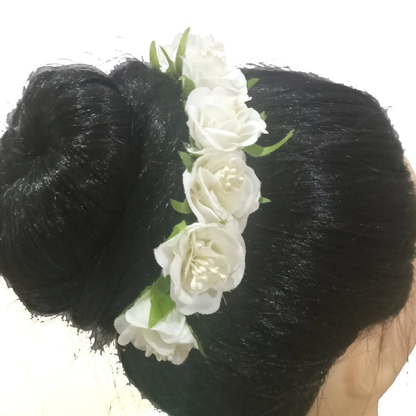 Kavyas Kreation Designer Floral Hair Brooch - 11191008WH
