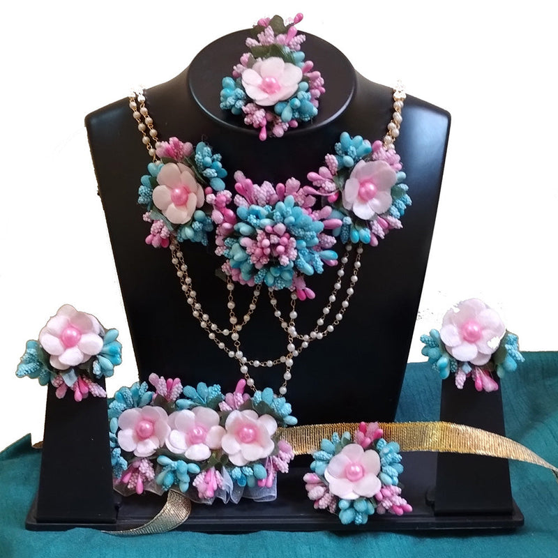 Kavyas Kreation Floral Necklace Set