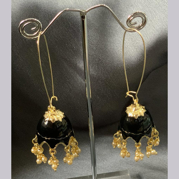 Deep Enterprises Gold Plated Jhumki Earrings (Assorted Colors)