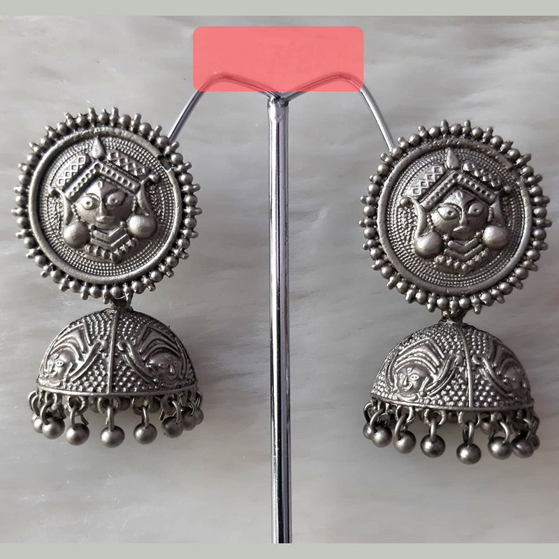 Deep Enterprises Oxidised Plated Jhumki Earrings