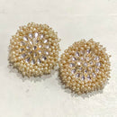 Deep Enterprises Gold Plated Kundan Stud Earrings