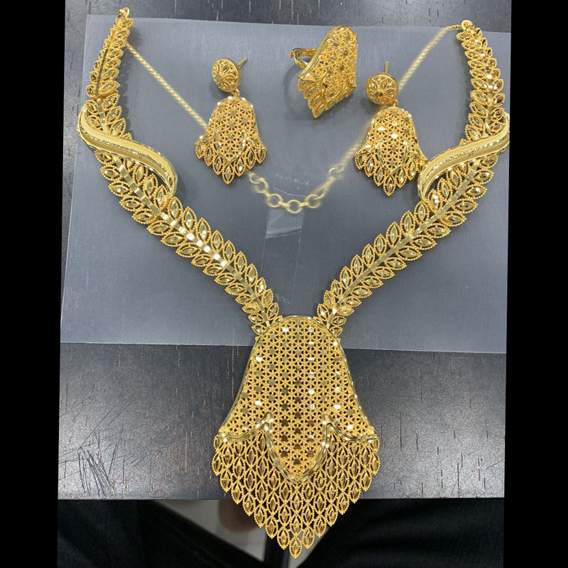Buy Latest Dubai Gold Necklace Design with Earrings Buy Online