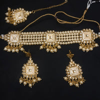 Niyansh Bangles Gold Plated Meenakari Choker Necklace Set