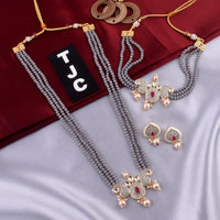 Everlasting Quality Jewels Meenakari & Austrian Stone Double Necklace Set