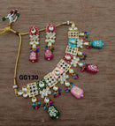 Everlasting Quality Jewels Kundan Stone & Beads Choker Necklace Set