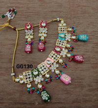 Everlasting Quality Jewels Kundan Stone & Beads Choker Necklace Set