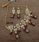 Everlasting Quality Jewels Kundan Stone & Beads Choker Necklace Set