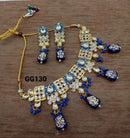 Everlasting Quality Jewels Kundan Stone & Beads Choker Necklace Set