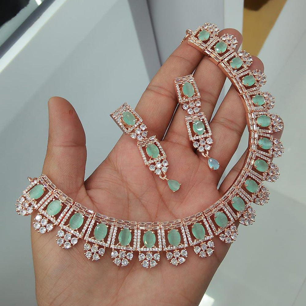 Everlasting Quality Jewels AD Stone Choker Necklace Set