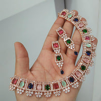 Everlasting Quality Jewels AD Stone Choker Necklace Set