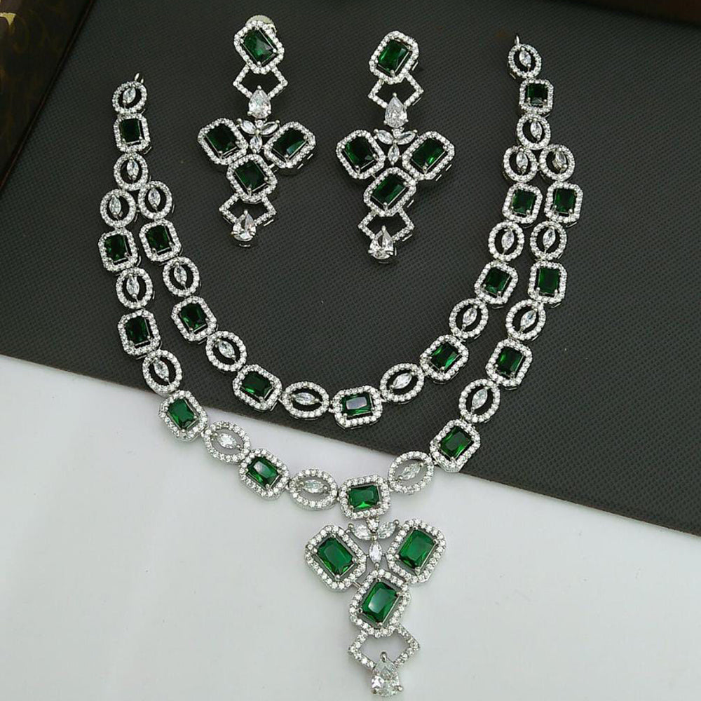 Everlasting Quality Jewels AD Stone Choker Necklace Set