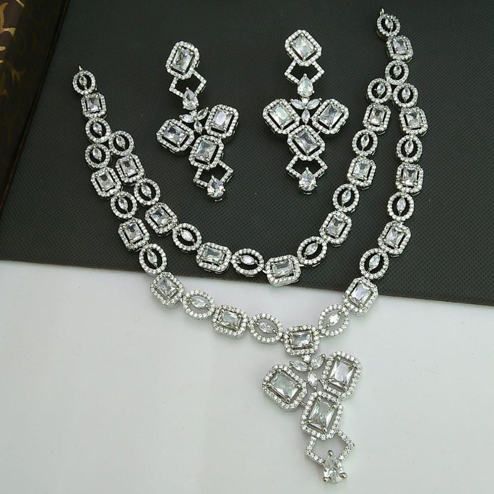 Everlasting Quality Jewels AD Stone Choker Necklace Set