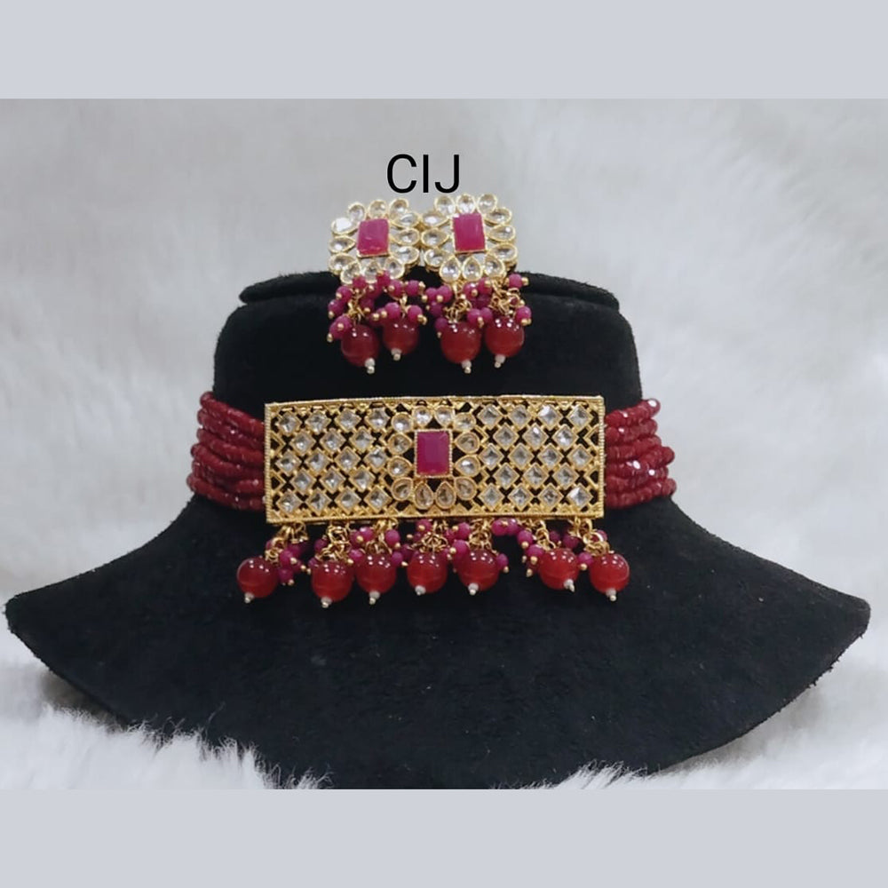 Everlasting Quality Jewels Kundan Stone Choker Necklace Set