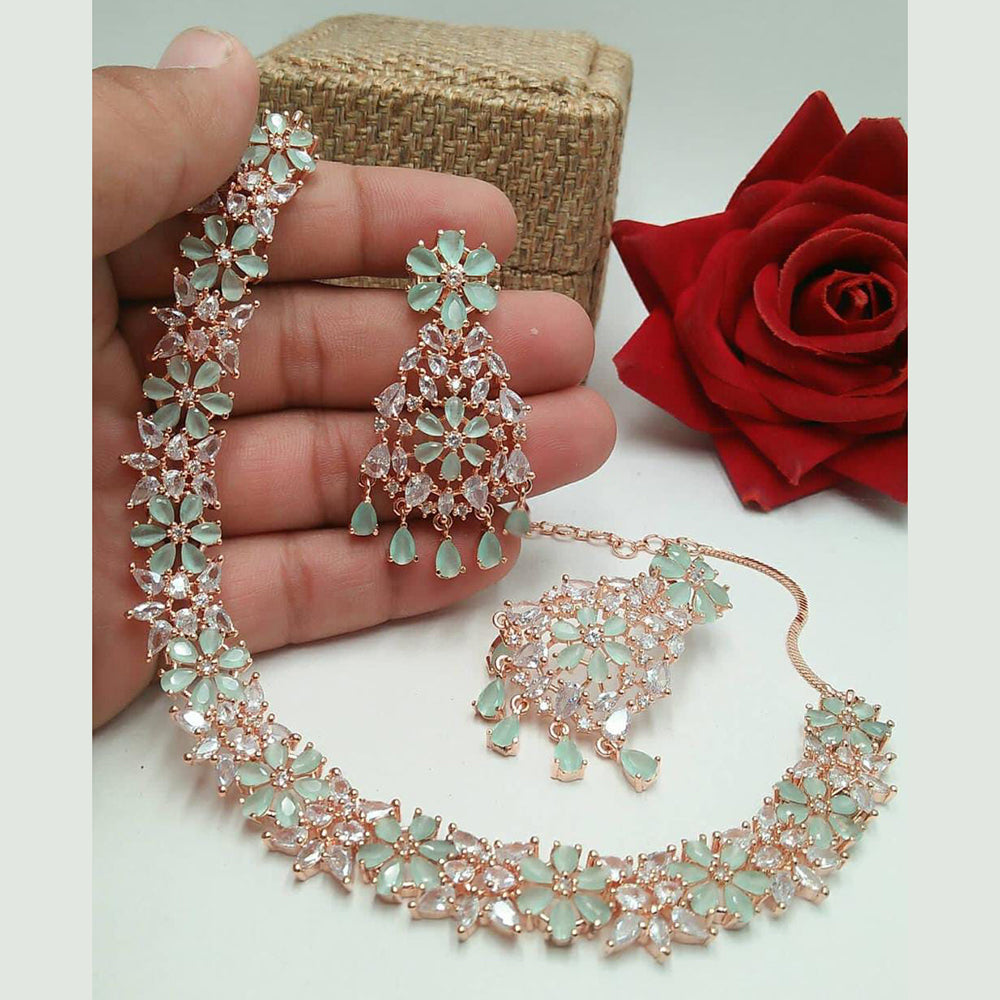 Everlasting Quality Jewels AD Stone Choker Necklace Set