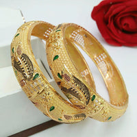 Everlasting Quality Jewels 1 Gram Brass with Meenakari Bangles Set