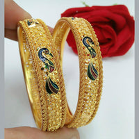 Everlasting Quality Jewels 1 Gram Brass with Meenakari Bangles Set