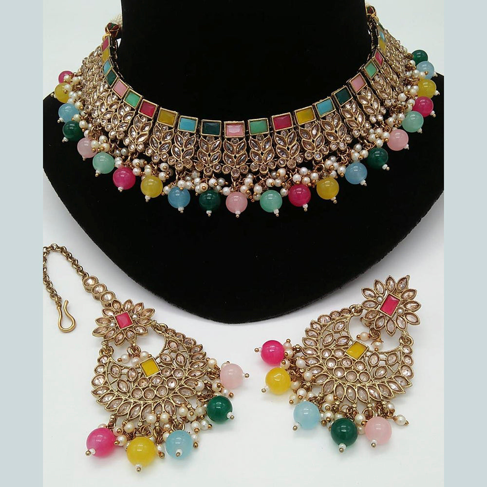 Everlasting Quality Jewels Kundan Stone Choker Necklace Set