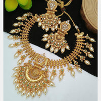 Everlasting Quality Jewels Crystal Stone & Beads Choker Necklace Set