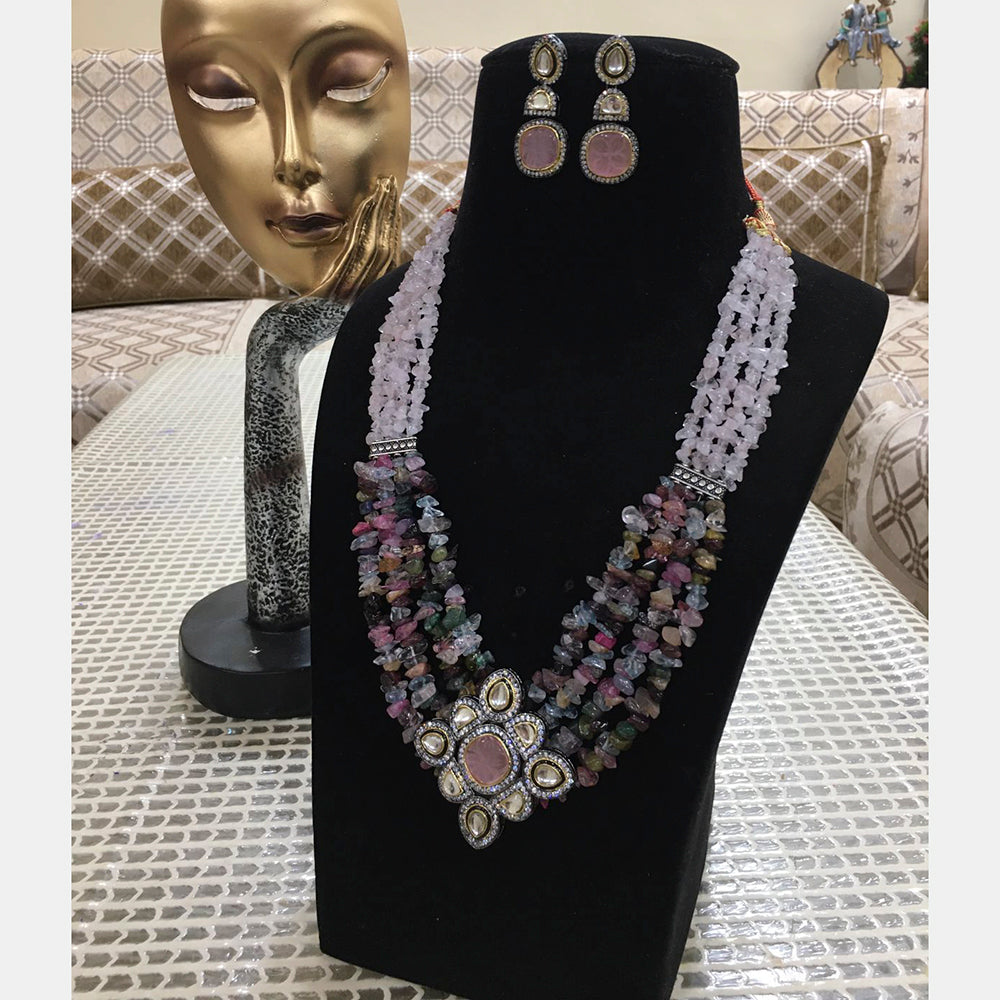 Everlasting Quality Jewels Crystal Stone Haram Necklace Set