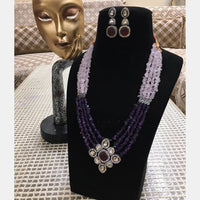Everlasting Quality Jewels Crystal Stone Haram Necklace Set