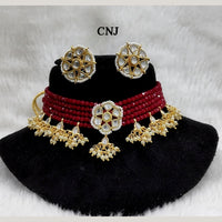 Everlasting Quality Jewels Kundan Stone Choker Necklace Set