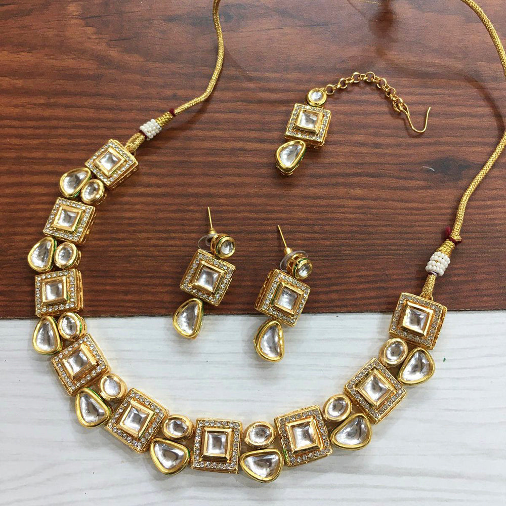 Everlasting Quality Jewels Kundan Stone Choker Necklace Set