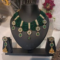 Everlasting Quality Jewels Kundan Stone & Beads Choker Necklace Set