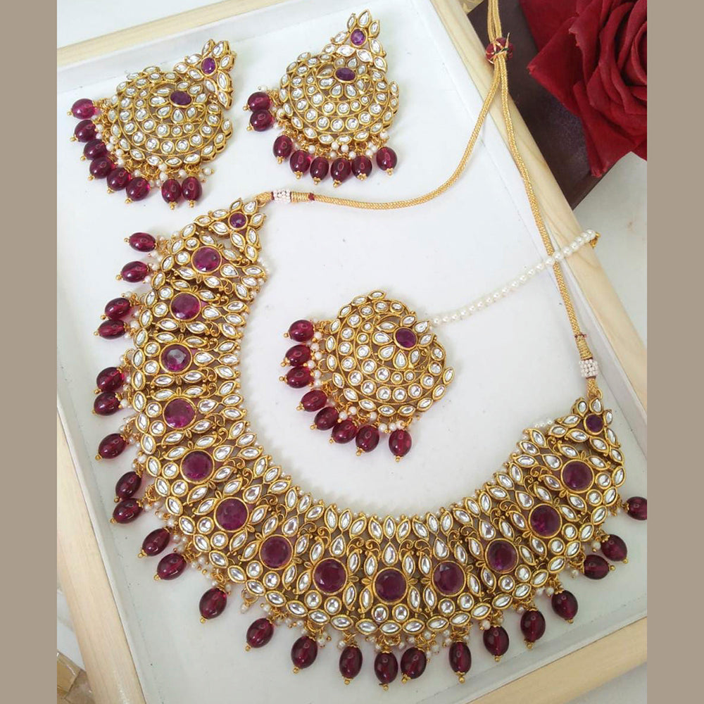 Everlasting Quality Jewels Reverse AD kundan Choker Necklace Set