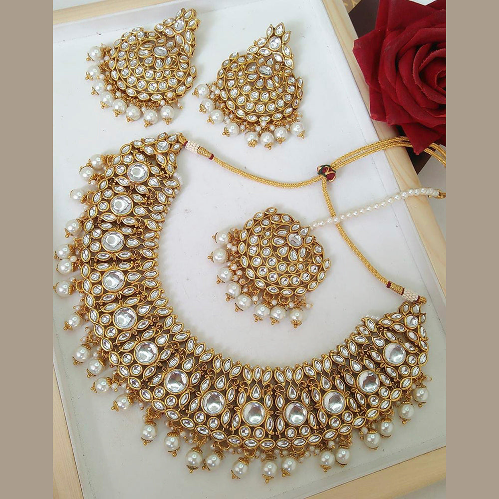 Everlasting Quality Jewels Reverse AD kundan Choker Necklace Set