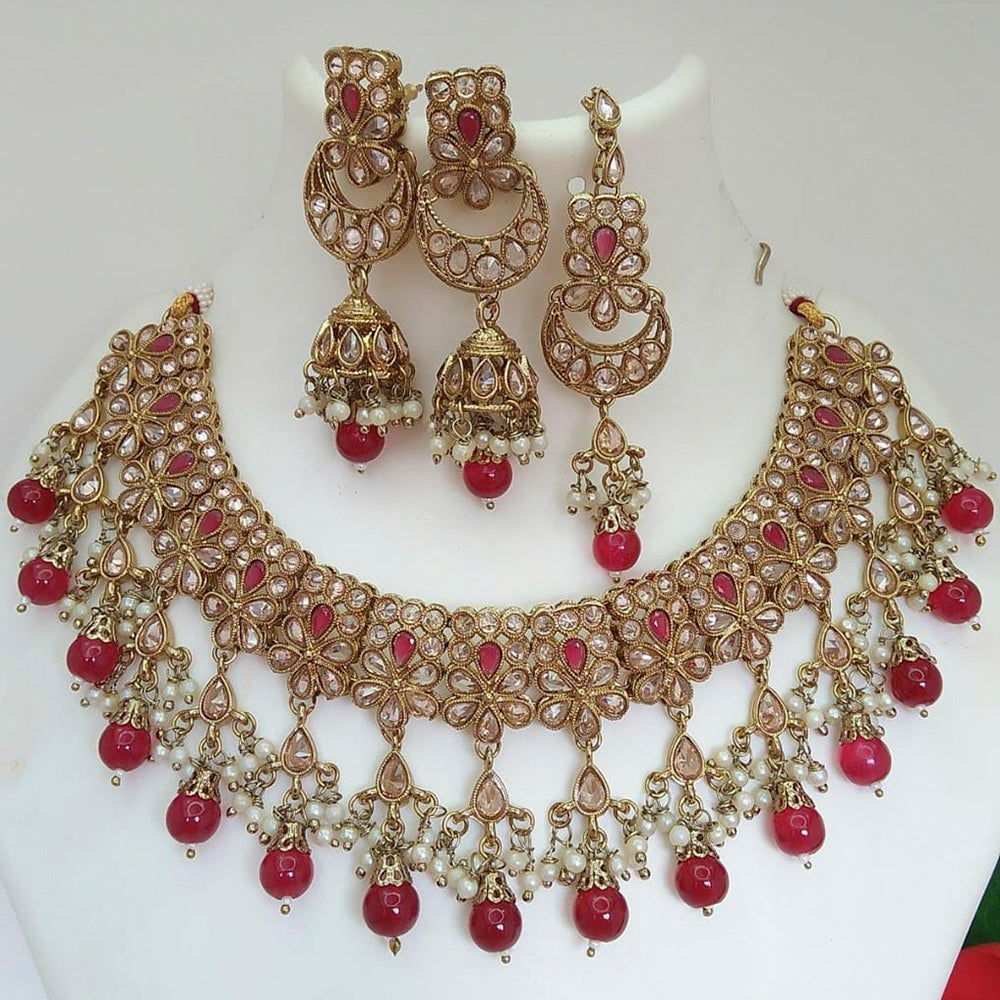 Everlasting Quality Jewels Reverse AD kundan Choker Necklace Set
