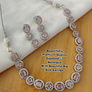Everlasting Quality Jewels Silver Plated AD Stone Necklace Set