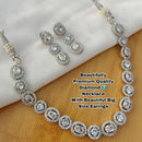Everlasting Quality Jewels Silver Plated AD Stone Necklace Set