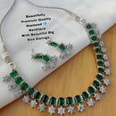 Everlasting Quality Jewels Silver Plated AD Stone Necklace Set
