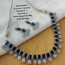 Everlasting Quality Jewels Silver Plated AD Stone Necklace Set