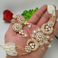 Everlasting Quality Jewels  Gold Plated Kundan Stone Choker Necklace Set