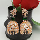 Everlasting Quality Jewels Rose Gold Plated AD Stone Jhumki Earrings