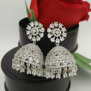 Everlasting Quality Jewels Silver Plated AD Stone Jhumki Earrings