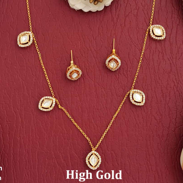 Everlasting Quality Jewels Gold Plated AD Stone Necklace Set