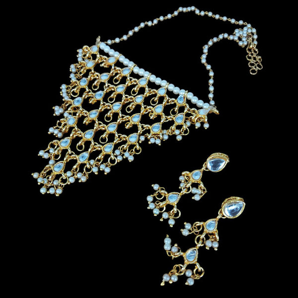 Everlasting Quality Jewels Pearl And Kundan Necklace Set