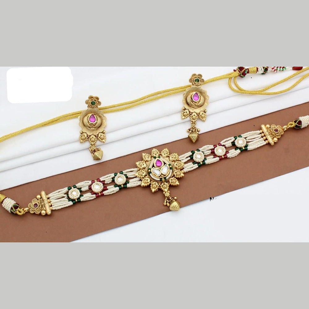 Everlasting Quality Jewels Gold Plated Choker Necklace Set