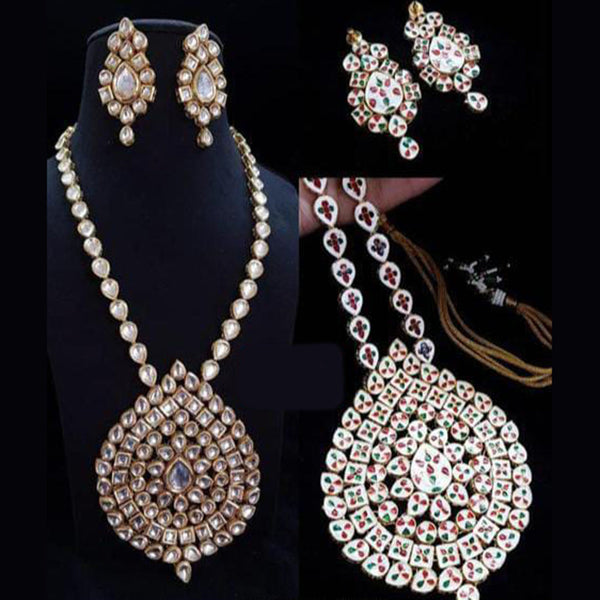 Everlasting Quality Jewels Gold Plated Kundan Necklace Set