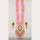 Everlasting Quality Jewels Gold Plated Kundan And Beads Long Necklace Set