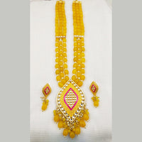 Everlasting Quality Jewels Gold Plated Kundan And Beads Long Necklace Set