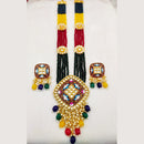 Everlasting Quality Jewels Gold Plated Kundan And Beads Long Necklace Set