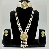 Everlasting Quality Jewels Gold Plated kundan Double Necklace Set