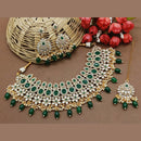 Everlasting Quality Jewels Gold Plated Kundan Stone Choker Necklace Set