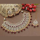 Everlasting Quality Jewels Gold Plated Kundan Stone Choker Necklace Set