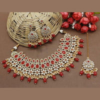Everlasting Quality Jewels Gold Plated Kundan Stone Choker Necklace Set