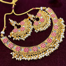Everlasting Quality Jewels Gold Plated Pota Stone Necklace Set