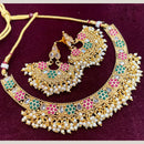 Everlasting Quality Jewels Gold Plated Pota Stone Necklace Set